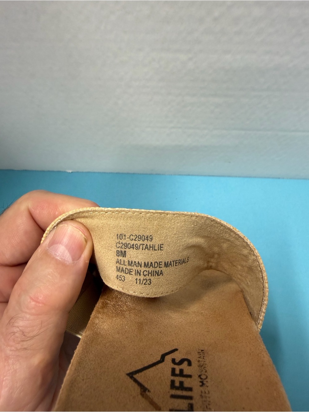 Cliffs by WHITE MOUNTAIN Beige Woven Double-Strap Slide Sandals - Picture 4 of 4